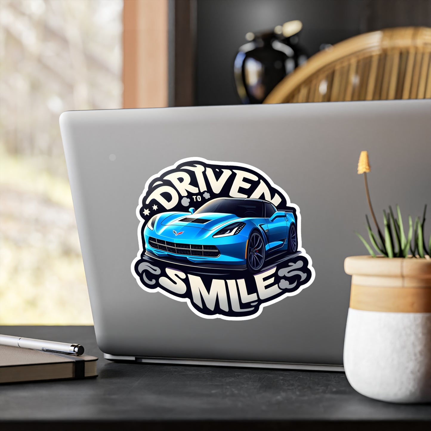 Corvette Driven to Smile Decal - Vinyl
