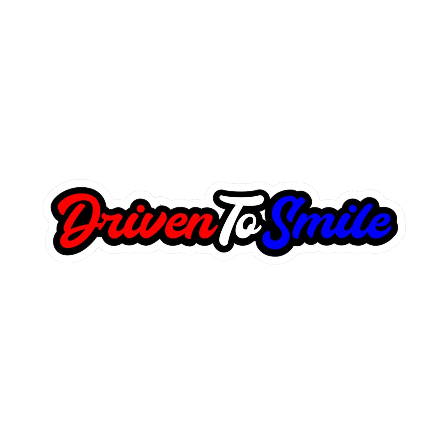 Red, White, & Blue Driven To Smile Sticker